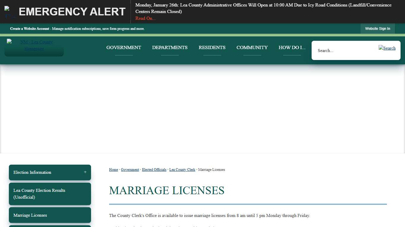 Marriage Licenses Lea County, NM